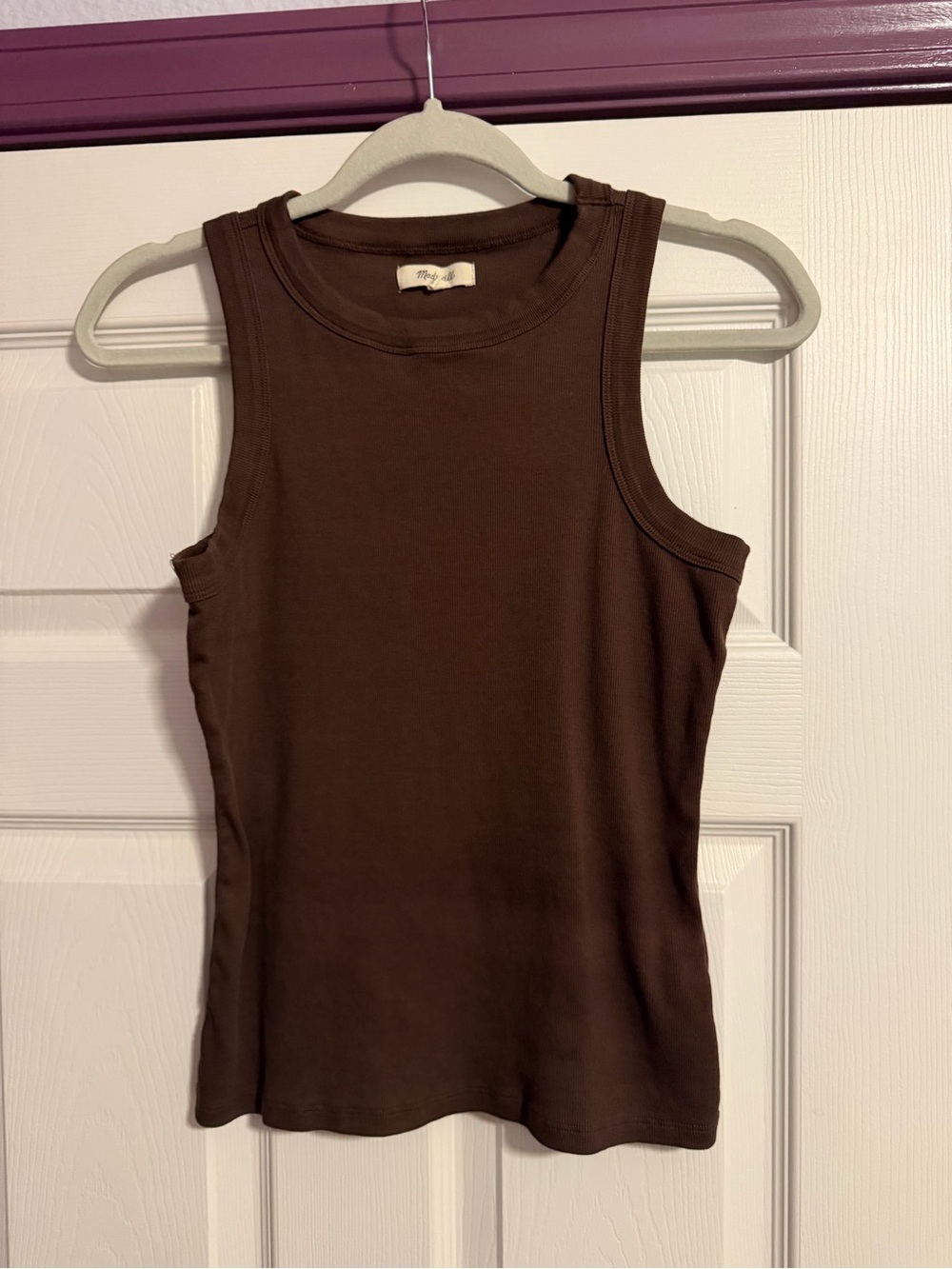 Madewell Chocolate Brown Ribbed Tank